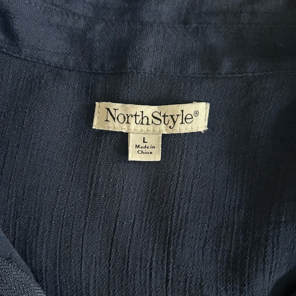 NorthStyle Shift Dress Vacation Lightweight Flowy Navy Blue Women’s Large - Picture 4 of 5
